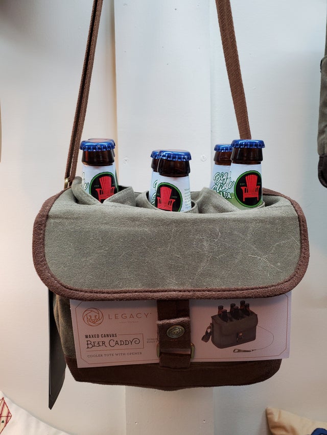 Waxed canvas beer discount caddy
